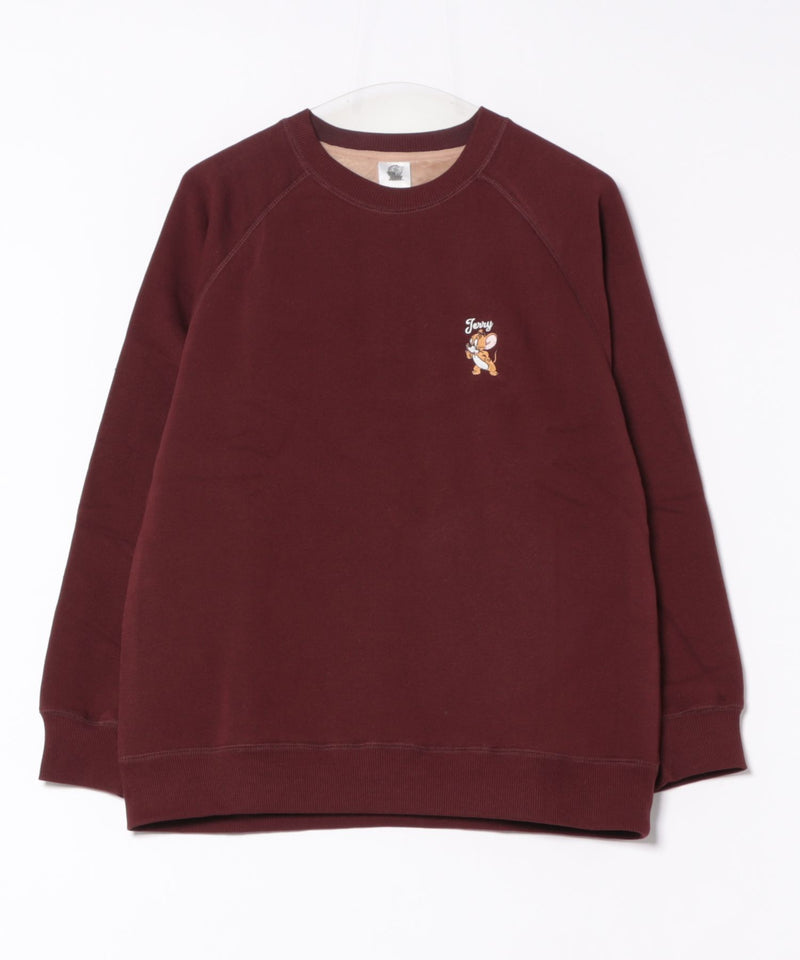 【TOM&JERRY/トムとジェリー】TOM&JERRY ワンポイント 裏シャギー スウェット