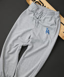 【SAVIER：サビアー】LAロゴ刺繍 スウェットパンツ【セットアップ可能】