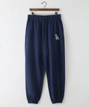 【SAVIER：サビアー】LAロゴ刺繍 スウェットパンツ【セットアップ可能】