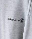 【BRKNHOME/ブロークンホーム】バックプリント フルジップ スウェットパーカー