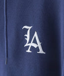 【SAVIER：サビアー】LA ロゴ刺繍 ショート丈 フルジップパーカー 【セットアップ可能】