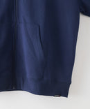 【SAVIER：サビアー】LA ロゴ刺繍 ショート丈 フルジップパーカー 【セットアップ可能】