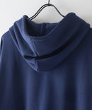 【SAVIER：サビアー】LA ロゴ刺繍 ショート丈 フルジップパーカー 【セットアップ可能】