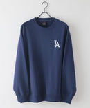 【SAVIER：サビアー】LA ロゴ刺繍 ルーズスウェット 【セットアップ可能】/ LA Logo