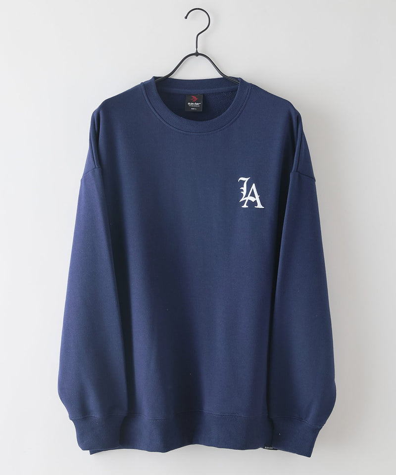 【SAVIER：サビアー】LA ロゴ刺繍 ルーズスウェット 【セットアップ可能】/ LA Logo