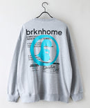 【BRKNHOME/ブロークンホーム】スプレープリント スウェットトレーナー