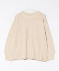 【C-FORT POINT/フォートポイント】柄編みクルーネックニットプルオーバー