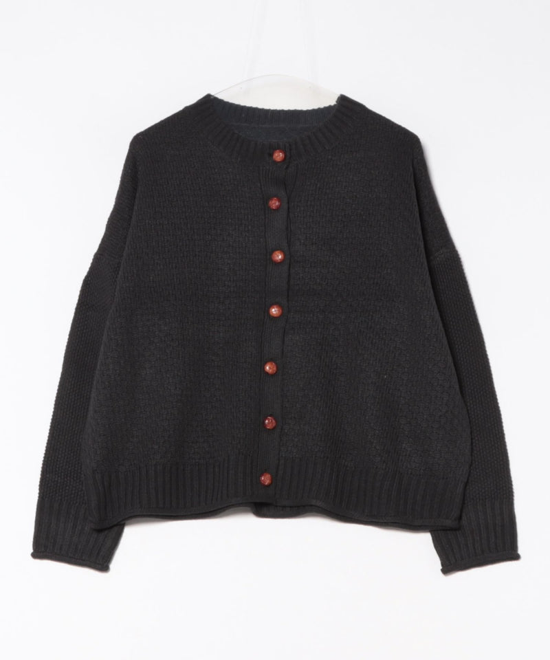 【C-FORTPOINT/フォートポイント】ポップコーン編みニットカーディガン