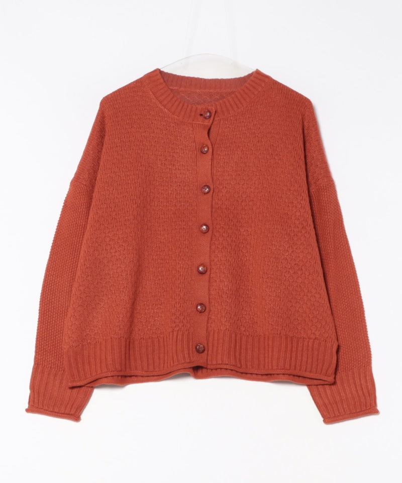 【C-FORTPOINT/フォートポイント】ポップコーン編みニットカーディガン