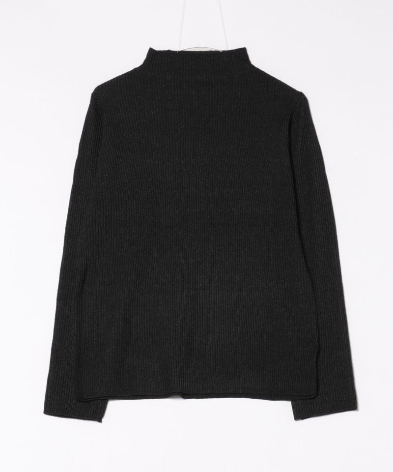 【C-FORT POINT/フォートポイント】リブボトルネック ニットプルオーバー