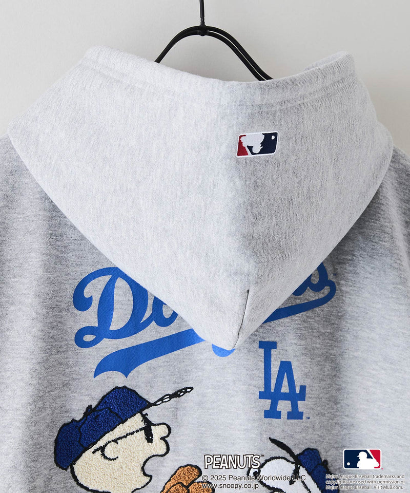 【PEANUTS×MLB】オリジナルデザイン フルジップパーカー ヤンキース ドジャース カブス キャラクター