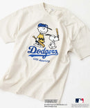 【PEANUTS×MLB】オリジナルデザインTシャツ 刺繍 ドロップショルダー ユニセックス