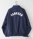 【MLB/メジャーリーグベースボール】 ツイル ワッペン パイピング使い ナイロン トラックジャケット