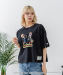 【DISCUS/ディスカス】【選べる丈感・ビーバス＆バッドヘッド】DISCUS×BEAVIS AND BUTT-HEAD コラボＴシャツ 綿100% クルーネック アニメ キャラクタープリント アメカジ ストリート