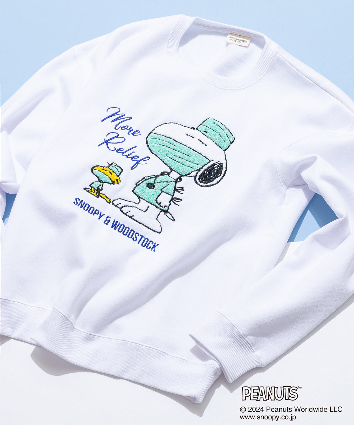 PEANUTS/ピーナッツ】 オリジナルデザイン 裏起毛 ルーネック