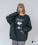 【PEANUTS/ピーナッツ】【ユニセックスデザインでリンクコーデにも◎】MLB×PEANUTS 裏起毛トレーナー 保温 キャラクター ドジャース ヤンキース パイレーツ ❘ジーンズメイト公式オンラインショップ