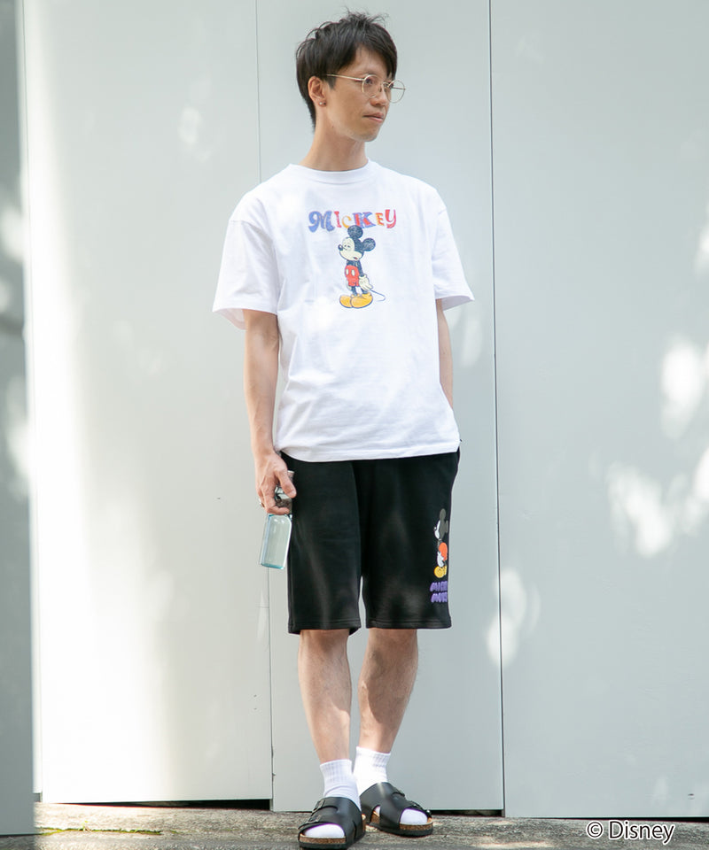 【DISNEY ディズニー】 ＜ミッキー＞別注 ミニ 裏毛  ショートパンツ OUTDOOR PRODUCTS アウトドア プロダクツ
