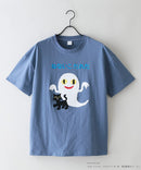 【ねないこだれだ】【コットン100％のしっかりした生地 ドロップショルダー】オリジナルデザイン 刺繍Tシャツ せなけいこ 絵本 コラボ キャラクター 半袖 ユニセックス おばけ グッズ かわいい