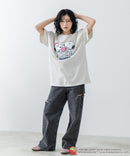 【PEANUTS /ピーナッツ】 オリジナルデザイン 刺繍 Tシャツ スヌーピー  ベル ドロップショルダー ビッグシルエット ユニセックス キャラクター