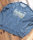 【UNDERWRAPS/アンダーラップス】インディゴ染め 裏毛スウェットトレーナー zo