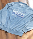 【UNDERWRAPS/アンダーラップス】インディゴ染め 裏毛スウェットトレーナー zo