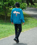 VISION ヴィジョン バック プリント バック 刺繡 裏毛 クルー ネック トレーナー