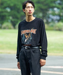 ピグメント加工 ヴィンテージライクプリントロンT 90s 古着 ロックT