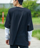 FILA  フェイク レイヤード 胸ワンポイント ロンT