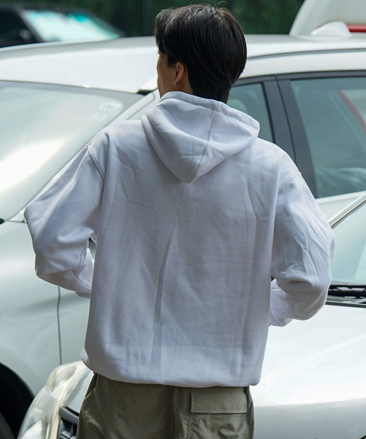 FILA デカ ロゴ プリント 裏起毛 フーディー プルパーカー