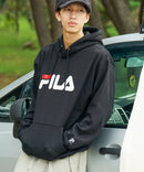 FILA デカ ロゴ プリント 裏起毛 フーディー  プルパーカー