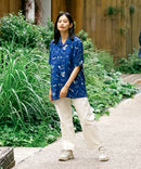 接触冷感 総柄 アロハシャツ レーヨン100％ オープンカラー 開襟 ストリート モード カジュアル 夏服  UNIIT ユニット