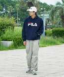 FILA デカ ロゴ プリント 裏起毛 フーディー  プルパーカー