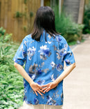 接触冷感 総柄 アロハシャツ レーヨン100％ オープンカラー 開襟 ストリート モード カジュアル 夏服  UNIIT ユニット