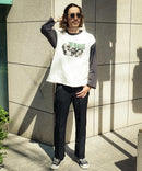 【THE BEATLES】 袖配色 ビッグ シルエット ロンT ツアーT バンドT ロックT 60年代 70年代 80年代 ビートルズ