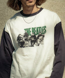 【THE BEATLES】 袖配色 ビッグ シルエット ロンT ツアーT バンドT ロックT 60年代 70年代 80年代 ビートルズ