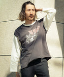 【THE BEATLES】 袖配色 ビッグ シルエット ロンT ツアーT バンドT ロックT 60年代 70年代 80年代 ビートルズ