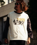 【THE BEATLES】 袖配色 ビッグ シルエット ロンT ツアーT バンドT ロックT 60年代 70年代 80年代 ビートルズ