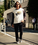 【THE BEATLES】 袖配色 ビッグ シルエット ロンT ツアーT バンドT ロックT 60年代 70年代 80年代 ビートルズ