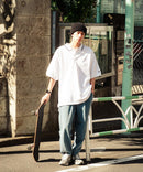 襟ライン ルーズフィット ポロシャツ