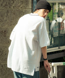 襟ライン ルーズフィット ポロシャツ