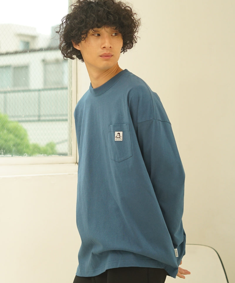 ポケット付き BIG ロング Tシャツ ロンT BEN DAVIS ベンデイビス