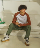 USAコットン  ワンポイント ラグラン ロング Tシャツ ロンT   サスティナブル  CHAMPION チャンピオン