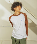 USAコットン  ワンポイント ラグラン ロング Tシャツ ロンT   サスティナブル  CHAMPION チャンピオン