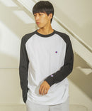USAコットン  ワンポイント ラグラン ロング Tシャツ ロンT   サスティナブル  CHAMPION チャンピオン