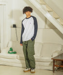 USAコットン  ワンポイント ラグラン ロング Tシャツ ロンT   サスティナブル  CHAMPION チャンピオン