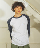 USAコットン  ワンポイント ラグラン ロング Tシャツ ロンT   サスティナブル  CHAMPION チャンピオン
