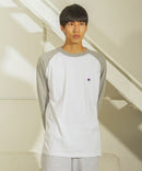 USAコットン  ワンポイント ラグラン ロング Tシャツ ロンT   サスティナブル  CHAMPION チャンピオン