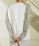 USAコットン  ワンポイント ラグラン ロング Tシャツ ロンT   サスティナブル  CHAMPION チャンピオン