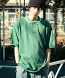 襟ライン ルーズフィット ポロシャツ