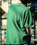 襟ライン ルーズフィット ポロシャツ